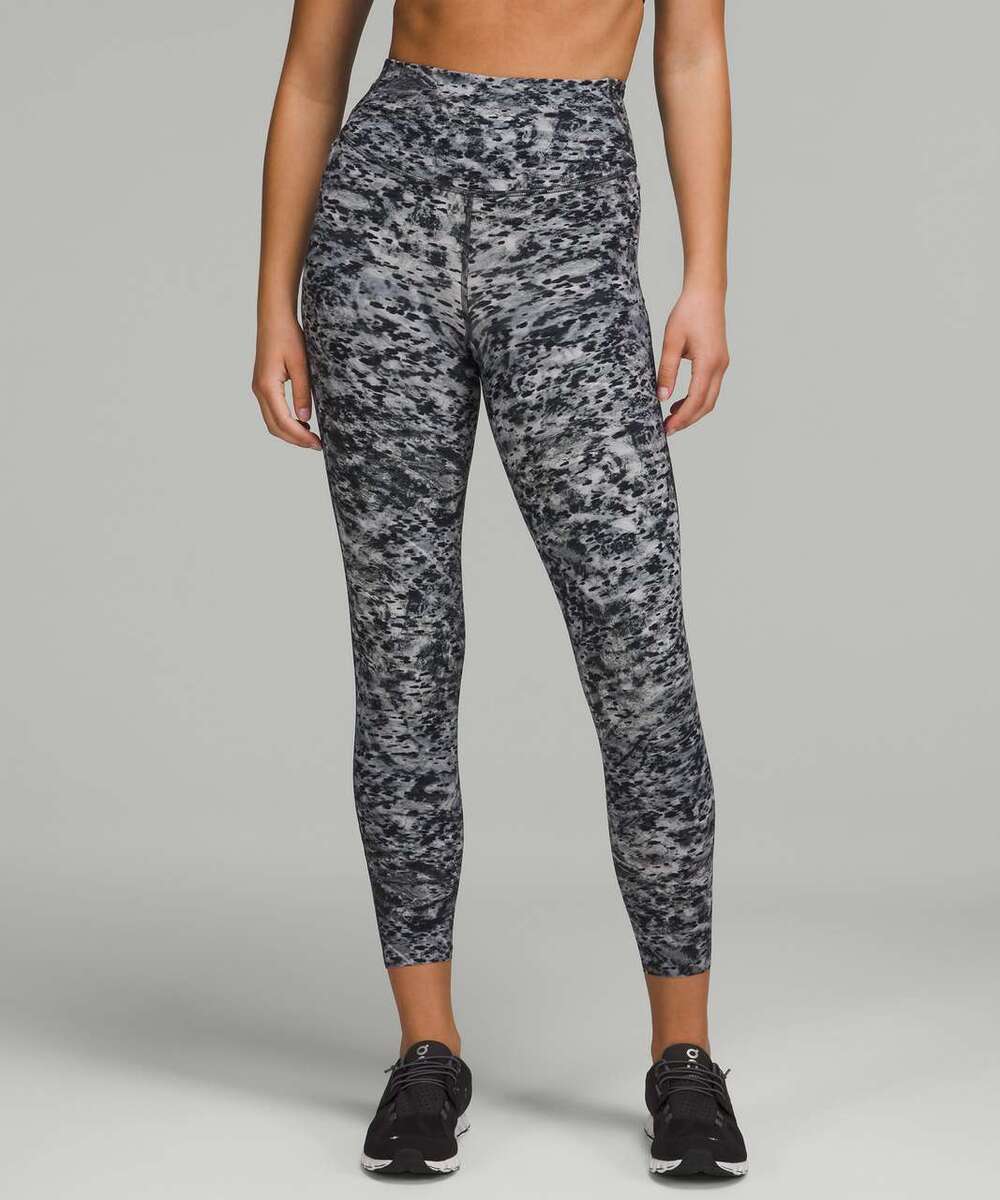 Lululemon Base Pace High Rise Tight 25" Estuary Grey Multi Size 4